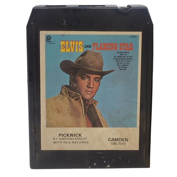 Set Of Three Elvis Presley 8-Tracks Vtg Flaming Star Girl Happy He Touched Me - Picture 2 of 7
